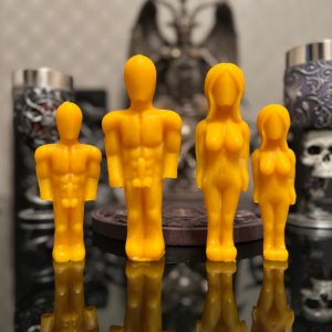 5.9/4.7" Silicone Mold Collection "Voodoo Dolls" (Man, Woman, Man on His Knees, Woman on Her Knees) - Love Spell Candle Silicone Molds