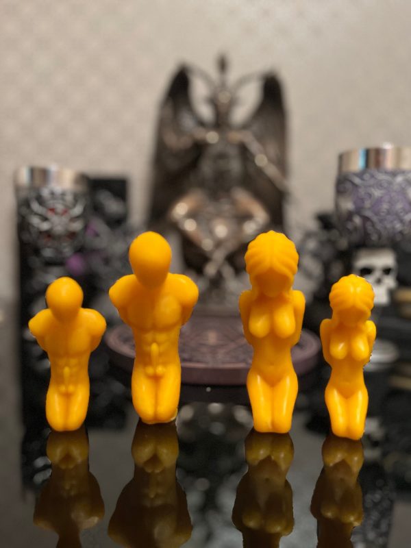 5.9/4.7″ Silicone Mold Collection “Voodoo Dolls” (Man, Woman, Man on His Knees, Woman on Her Knees) – Love Spell Candle Silicone Molds